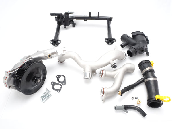 2013 Jaguar Cooling System Replace Upgrade Kit for AJ126 3.0L V6 SC XF, XJ with cooling pipes, water pump & thermostat