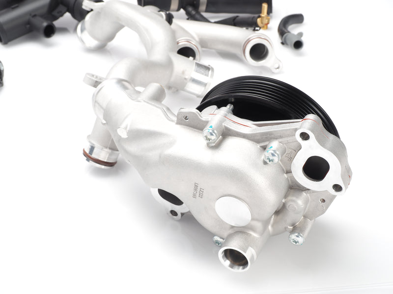 water pump assembly for 2013 Jaguar AJ126 3.0L V6 SC for XF & XJ, included in the cooling system replace upgrade kit