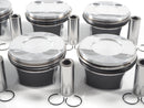 Set of 6 Audi EA839 engine pistons with rings, 85mm bore +0.50mm, 3.0L V6 Turbo TFSI, OE 06M107066