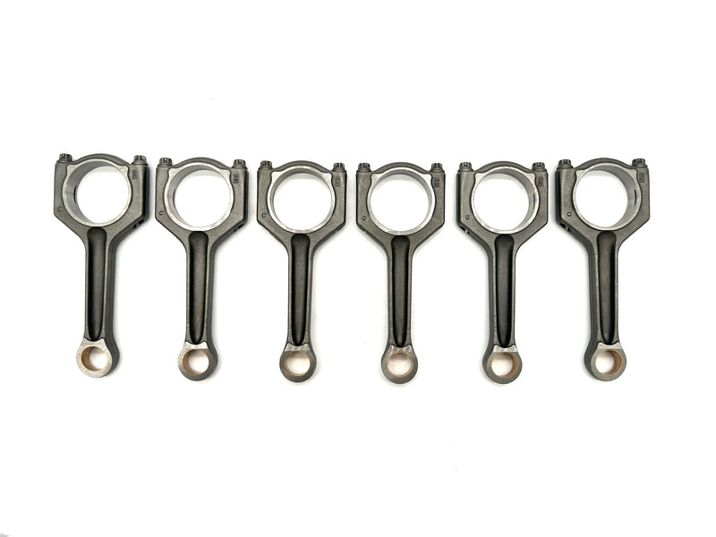 set of 6 engine con rods for BMW N55 S55 3.0L turbo. Fits 335i, 640i, X6, X5 & more. OEM