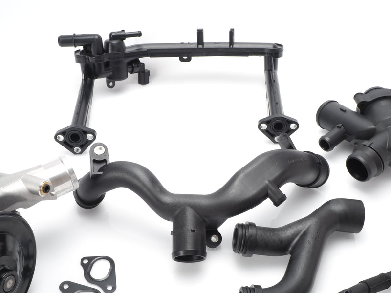 Coolant water Pipes AJ813917 & Rear Heater Pipe w/Sensor AJ814053 for 2013 Jaguar AJ126 3.0 V6 XF Cooling System Replacement