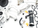 Jaguar 5.0L V8 Cooling System Upgrade Parts - Aluminum Crossover Pipes, Thermostat Outlet Hose, Brass Hose Bleeder Screw