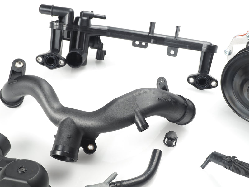 Jaguar Crossover Pipes AJ814004 & Rear Heater Pipe AJ814055 for 5.0L V8 Engine Cooling Replace kit. Fits F-Pace, F-Type 