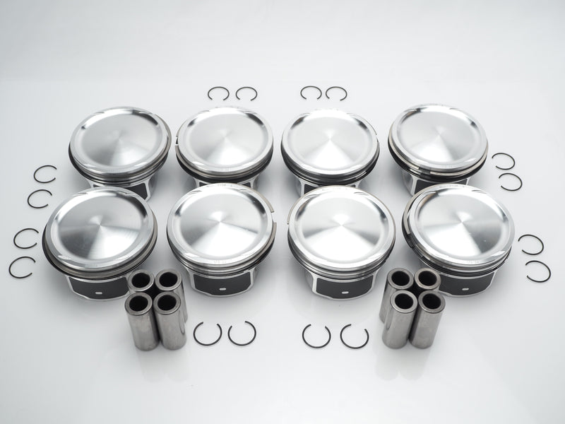 Set of 8 oversized pistons with rings +0.25mm for 2010-2017 Jaguar AJ133 5.0L V8 supercharged