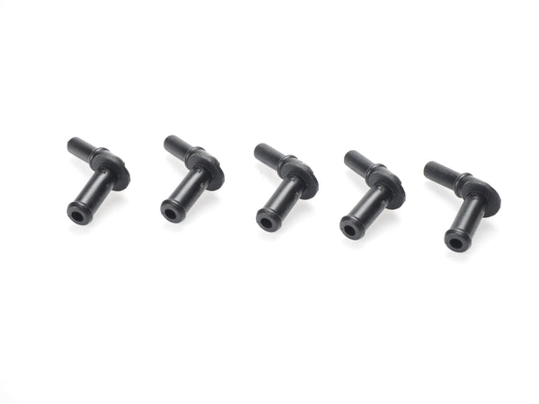 Jaguar thermostat water outlet tube connectors (5PCS) for AJ126 3.0L V6 and AJ133 5.0L V8. fits F-Type, XF, XJ, XK 
