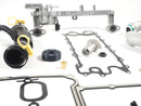 Engine coolant outlet flange with aluminum oil cooler & supercharger coupler from cooling kit for AJ133 5.0L V8 S/C