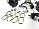 Land Rover AJ133 5.0L V8 naturally aspirated cooling system upgarde kit showing intake manifold gasket, oil cooler & hose