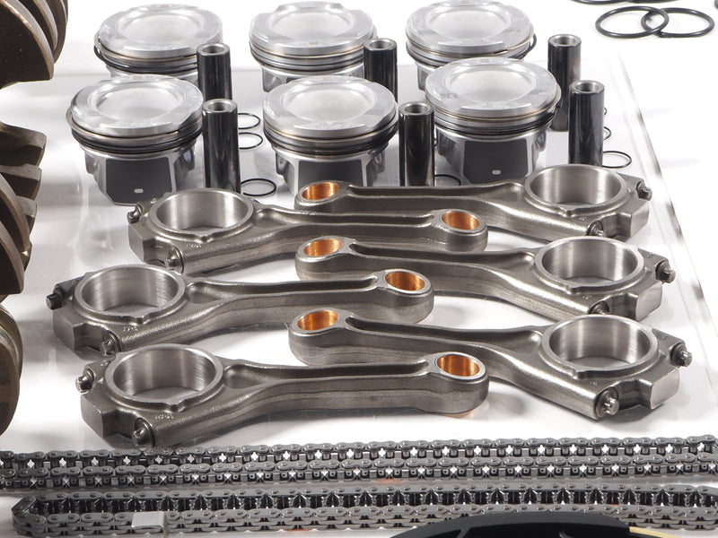 Land Rover AJ20P6 Engine Rebuild Kit: Pistons with Rings and Connecting Rod Set for 3.0L L6 Turbo