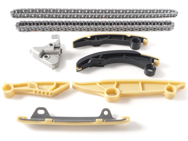 Land Rover AJ20P6 Timing Chain Kit Components: Tensioners, Guides, and Chains for 3.0L L6 Turbo Engine Rebuild