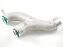 upgraded aluminum coolant outlet pipe for Land Rover 3.0L V6 & 5.0L V8 supercharged engines replacing factory plastic pipe