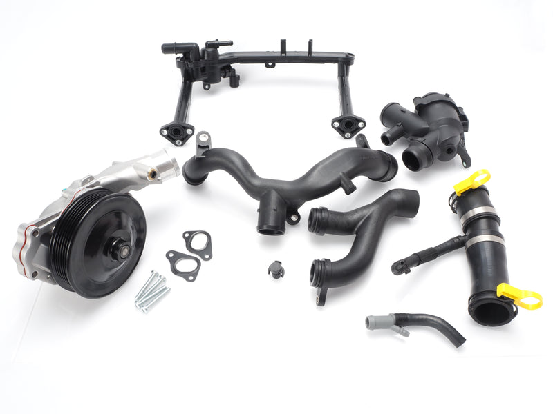 Engine Cooling System replace Kit for 2013 Jaguar XF and XJ - AJ126 3.0L V6 with Water Pump, Thermostat, Heater Pipe